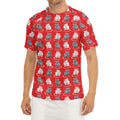 Chinese Rat Zodiac Pattern Print Men's Short Sleeve Rash Guard