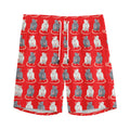 Chinese Rat Zodiac Pattern Print Men's Athletic Shorts