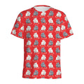 Chinese Rat Zodiac Pattern Print Men's Athletic T-Shirt