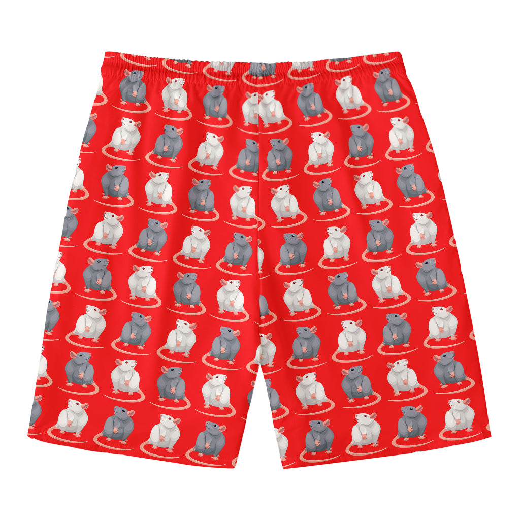 Chinese Rat Zodiac Pattern Print Men's Swim Trunks