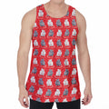 Chinese Rat Zodiac Pattern Print Men's Velvet Tank Top