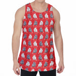 Chinese Rat Zodiac Pattern Print Men's Velvet Tank Top