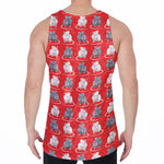Chinese Rat Zodiac Pattern Print Men's Velvet Tank Top