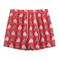 Chinese Rat Zodiac Pattern Print Mesh Shorts