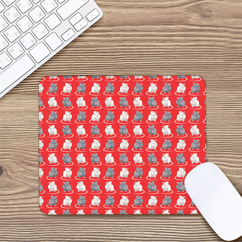 Chinese Rat Zodiac Pattern Print Mouse Pad