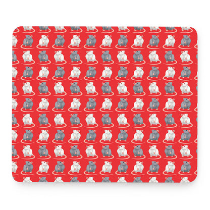 Chinese Rat Zodiac Pattern Print Mouse Pad