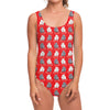 Chinese Rat Zodiac Pattern Print One Piece Swimsuit