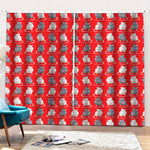 Chinese Rat Zodiac Pattern Print Pencil Pleat Curtains