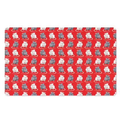 Chinese Rat Zodiac Pattern Print Polyester Doormat