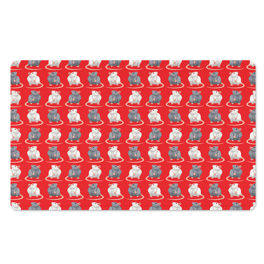 Chinese Rat Zodiac Pattern Print Polyester Doormat