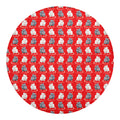 Chinese Rat Zodiac Pattern Print Round Blanket