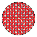 Chinese Rat Zodiac Pattern Print Round Floor Mat