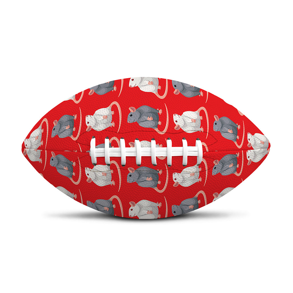 Chinese Rat Zodiac Pattern Print Rugby Ball