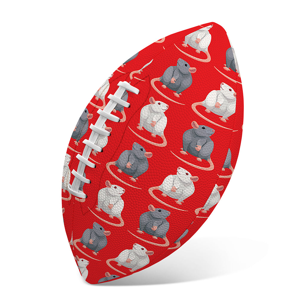 Chinese Rat Zodiac Pattern Print Rugby Ball