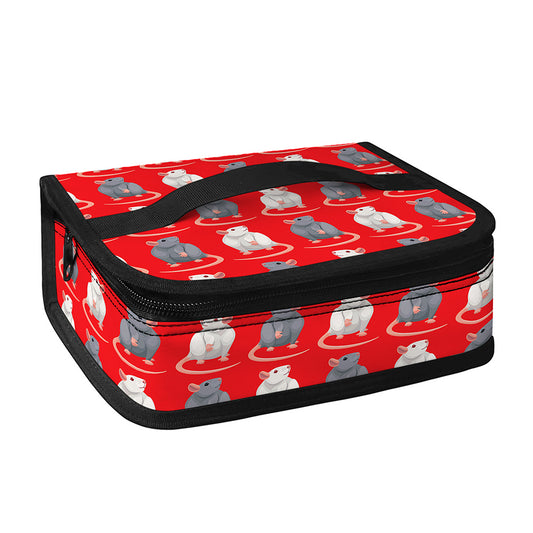 Chinese Rat Zodiac Pattern Print Small Lunch Bag