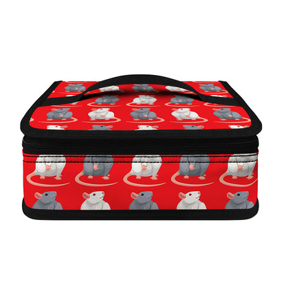 Chinese Rat Zodiac Pattern Print Small Lunch Bag