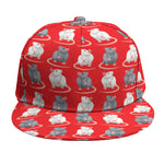 Chinese Rat Zodiac Pattern Print Snapback Cap