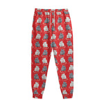 Chinese Rat Zodiac Pattern Print Sweatpants