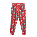 Chinese Rat Zodiac Pattern Print Sweatpants