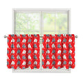 Chinese Rat Zodiac Pattern Print Tier Curtains