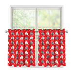 Chinese Rat Zodiac Pattern Print Tier Curtains
