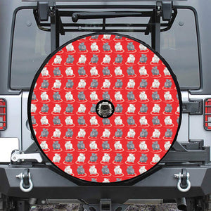 Chinese Rat Zodiac Pattern Print Tire Cover With Camera Hole