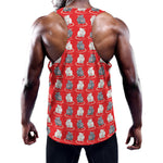 Chinese Rat Zodiac Pattern Print Training Tank Top