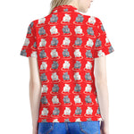 Chinese Rat Zodiac Pattern Print Women's Polo Shirt