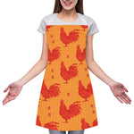 Chinese Rooster Pattern Print Adjustable Apron