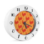 Chinese Rooster Pattern Print Alarm Clock