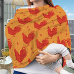 Chinese Rooster Pattern Print Baby Seat Cover
