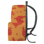 Chinese Rooster Pattern Print Backpack