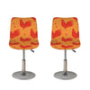 Chinese Rooster Pattern Print Bar Stool Covers