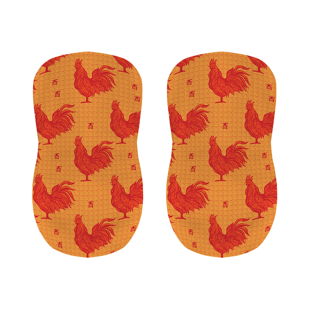 Chinese Rooster Pattern Print Bar Stool Covers