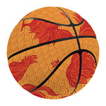 Chinese Rooster Pattern Print Basketball
