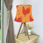 Chinese Rooster Pattern Print Bell Lamp Shade