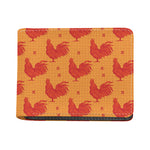 Chinese Rooster Pattern Print Bifold Wallet