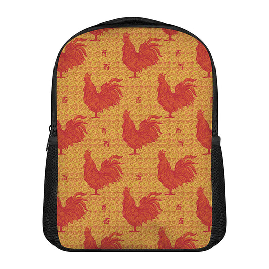 Chinese Rooster Pattern Print Casual Backpack