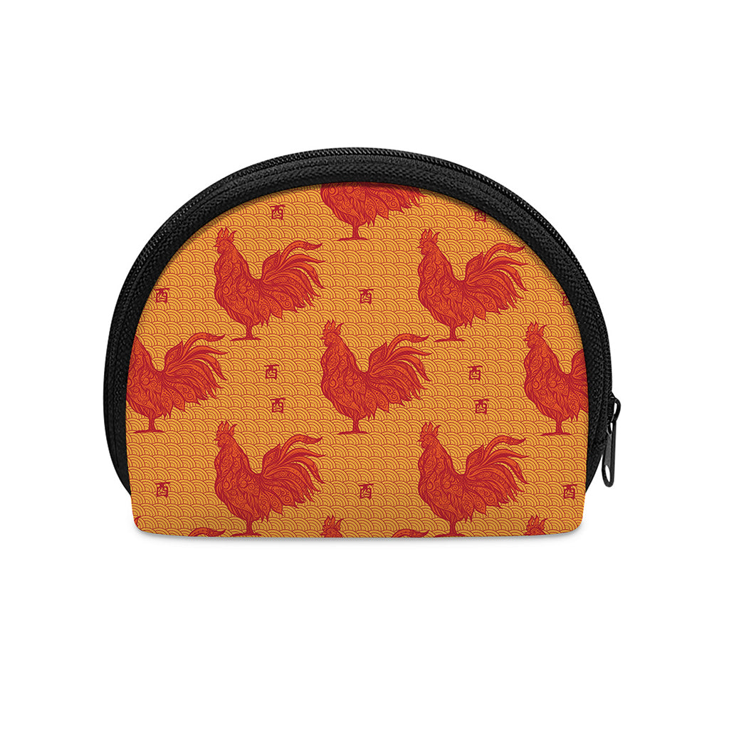 Chinese Rooster Pattern Print Coin Purse