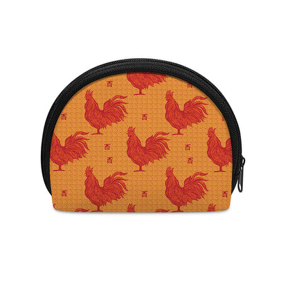 Chinese Rooster Pattern Print Coin Purse
