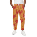 Chinese Rooster Pattern Print Cotton Sweatpants