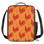 Chinese Rooster Pattern Print Crossbody Lunch Bag