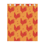 Chinese Rooster Pattern Print Curtain