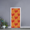 Chinese Rooster Pattern Print Door Sticker