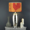 Chinese Rooster Pattern Print Drum Lamp Shade