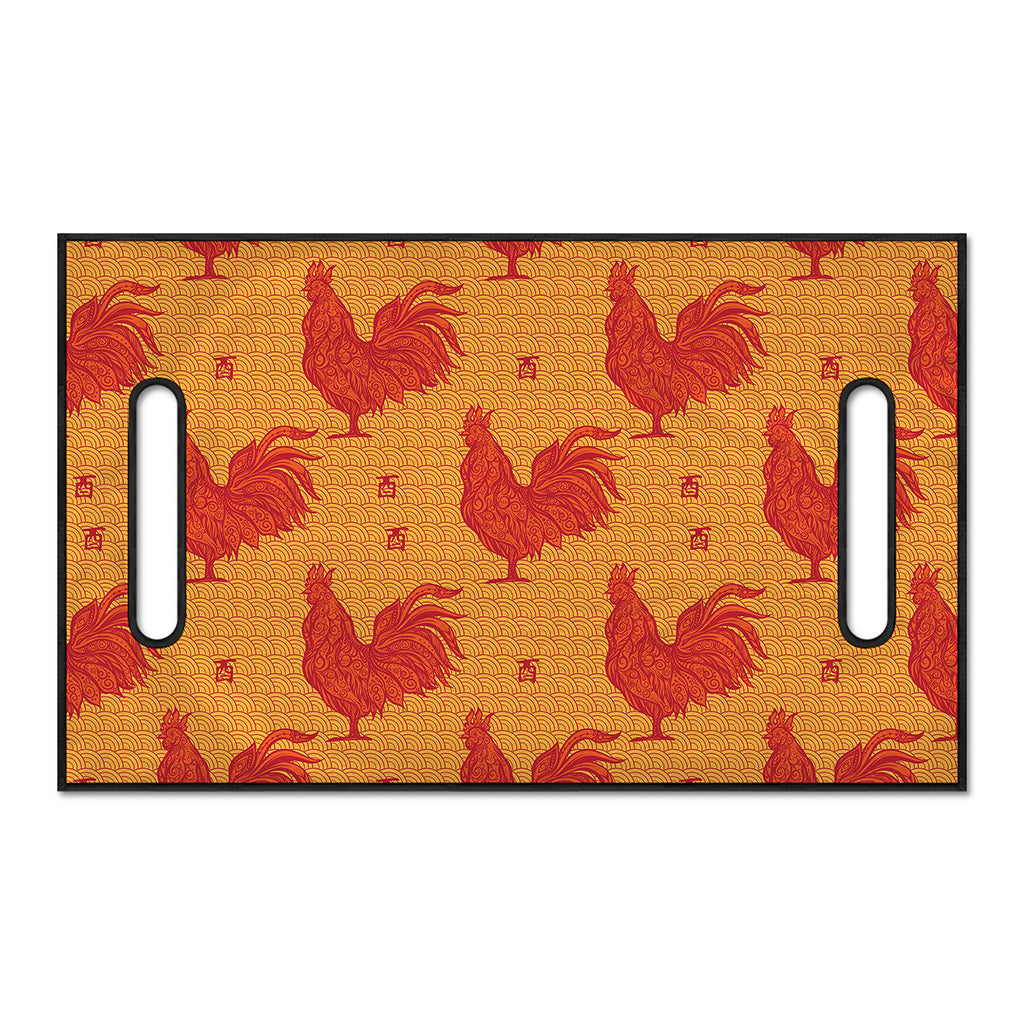 Chinese Rooster Pattern Print Golf Cart Seat Cover