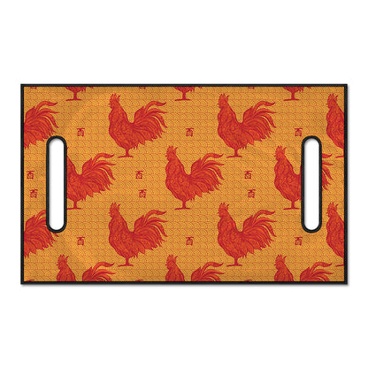 Chinese Rooster Pattern Print Golf Cart Seat Cover