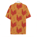 Chinese Rooster Pattern Print Hawaiian Shirt