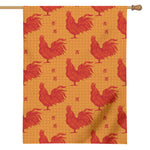 Chinese Rooster Pattern Print House Flag