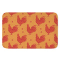 Chinese Rooster Pattern Print Indoor Door Mat